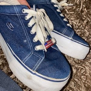 🇺🇸DENIM AMERCAN FLAG PLATFORMS🇺🇸